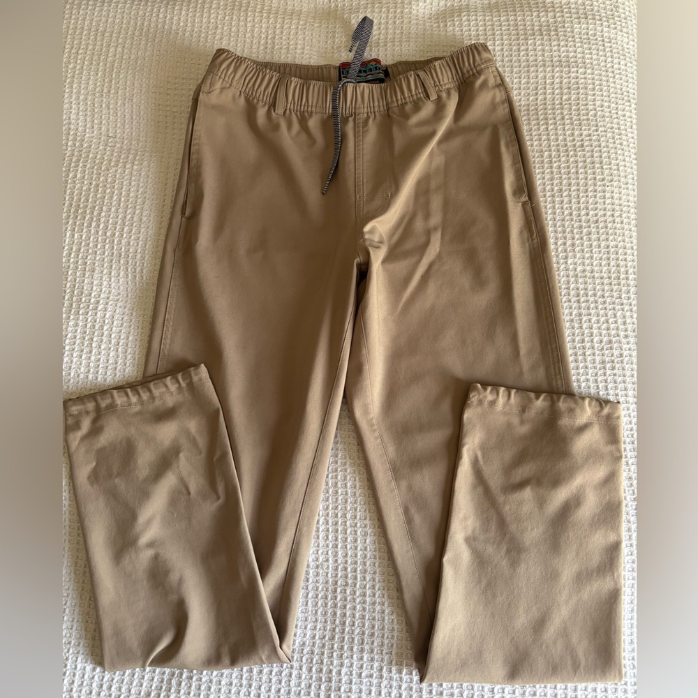 BURLEBO Men's Khaki Chinos